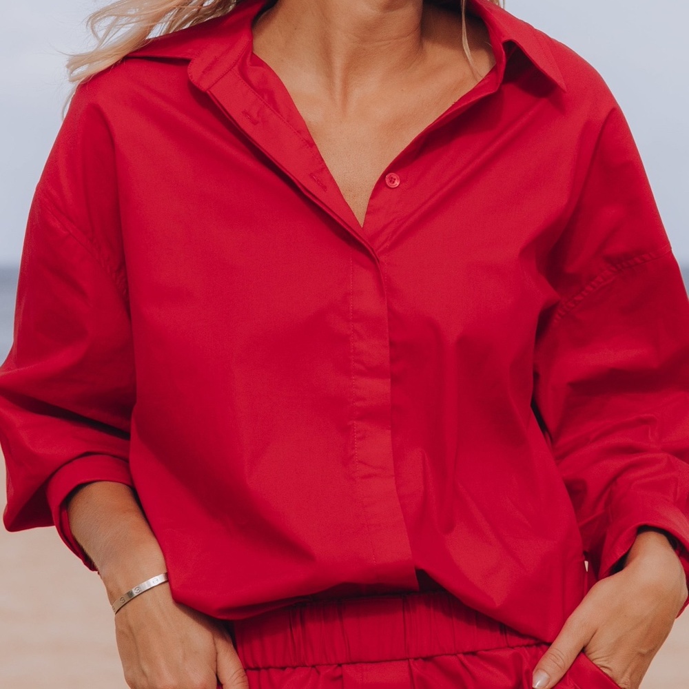 DAILY DRILLS OVERSIZED BUTTON DOWN